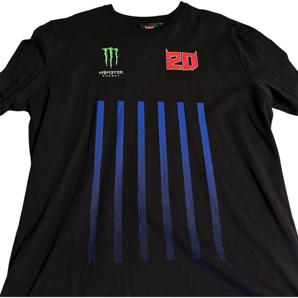 Monster Energy Black Logo Graphic Print T-Shirt Men's XL Regular Crew Neck